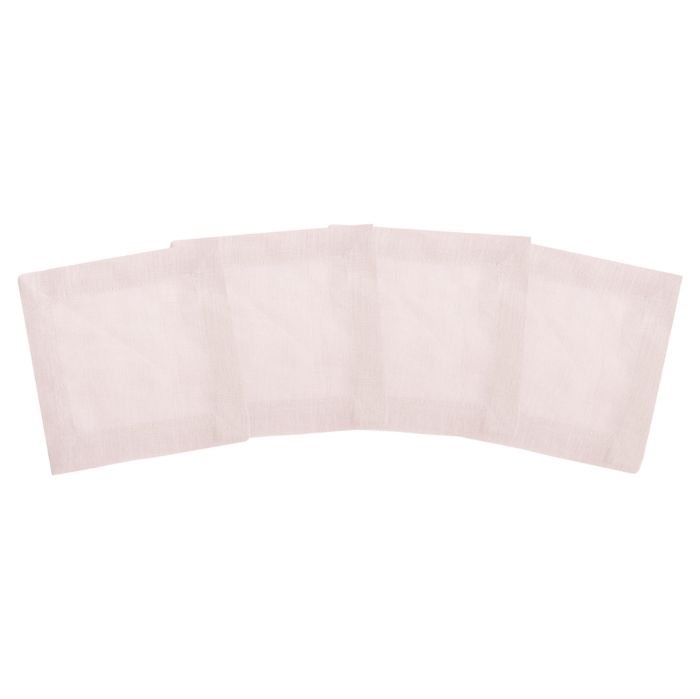 pink linen cocktail napkin