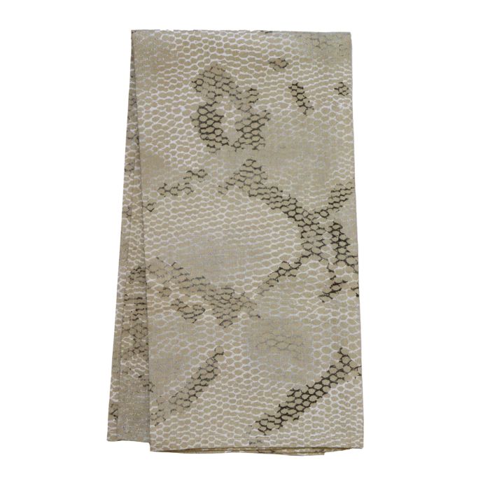 python snake print linen hand towel tea towel
