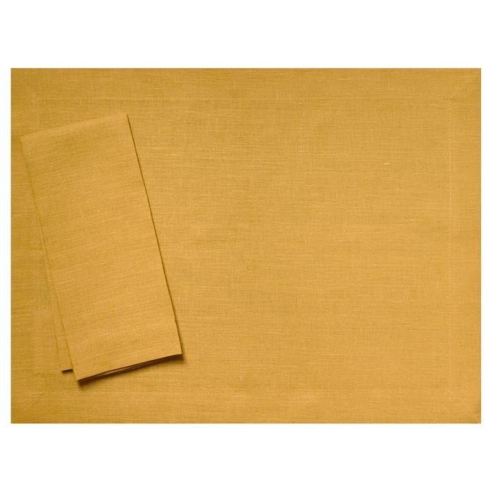 gold linen placemat