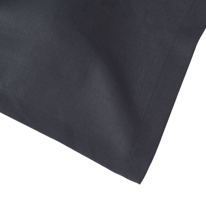 charcoal slate grey rectangular linen tablecloth