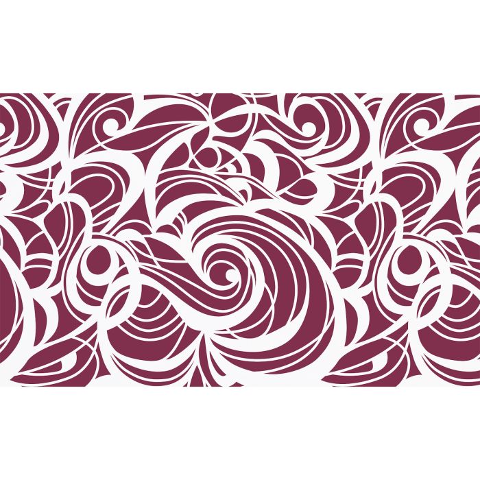 Huddleson Sloan dark berry red and white swirl printed Italian linen tablecloth