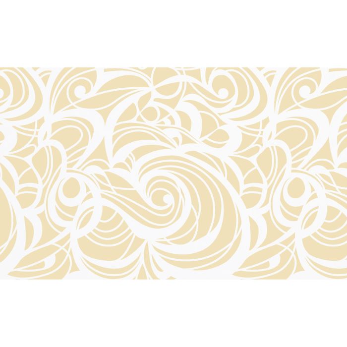 Huddleson Sloan gold and white swirl linen tablecloth