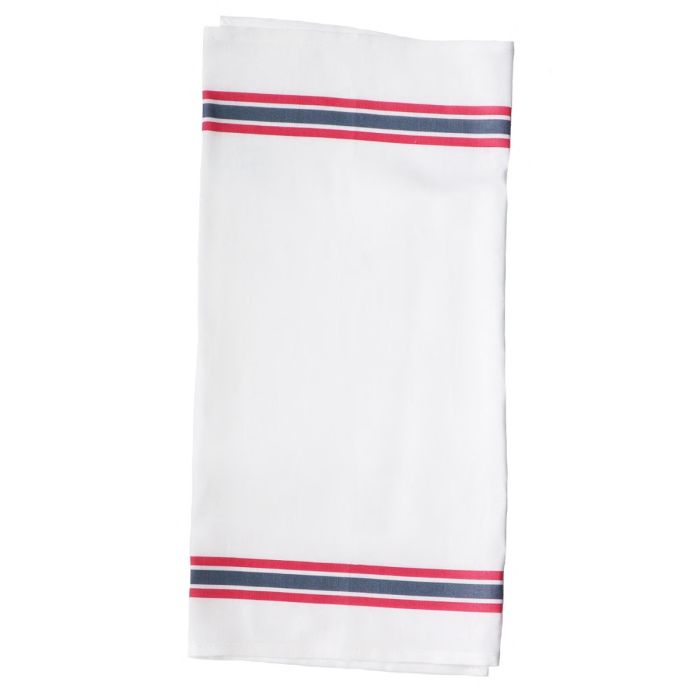 ticking stripe linen tea towel