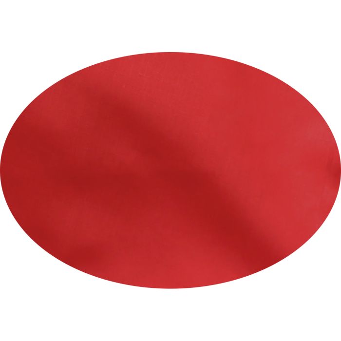 Red Oval Linen Tablecloth