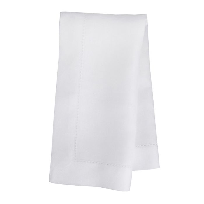 White linen hemstitch napkin 