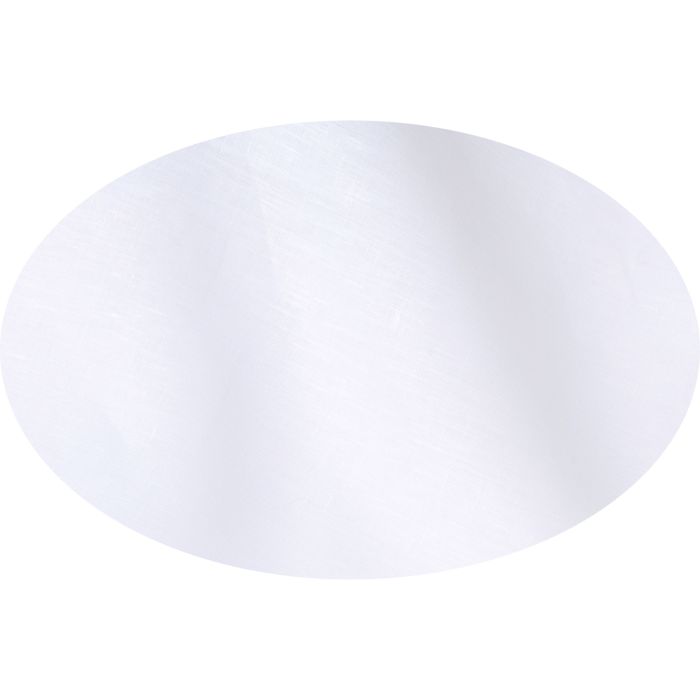 White oval Italian pure linen tablecloth