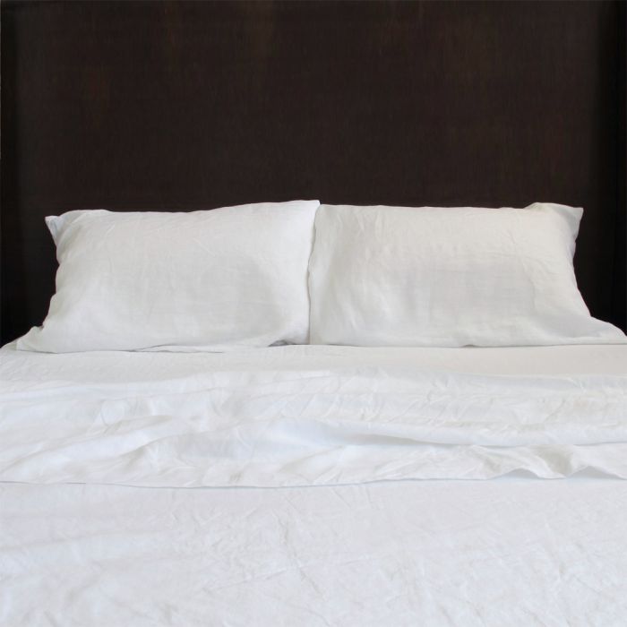 Huddleson White Italian Linen Top Sheet 
