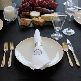 Black Linen Tablecloth <br>$250