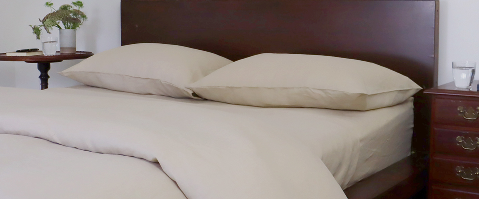 Camel Linen Sheets & Duvet Cover