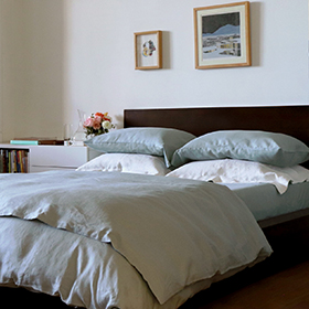 Celadon Green Linen Duvet Cover <br>$365