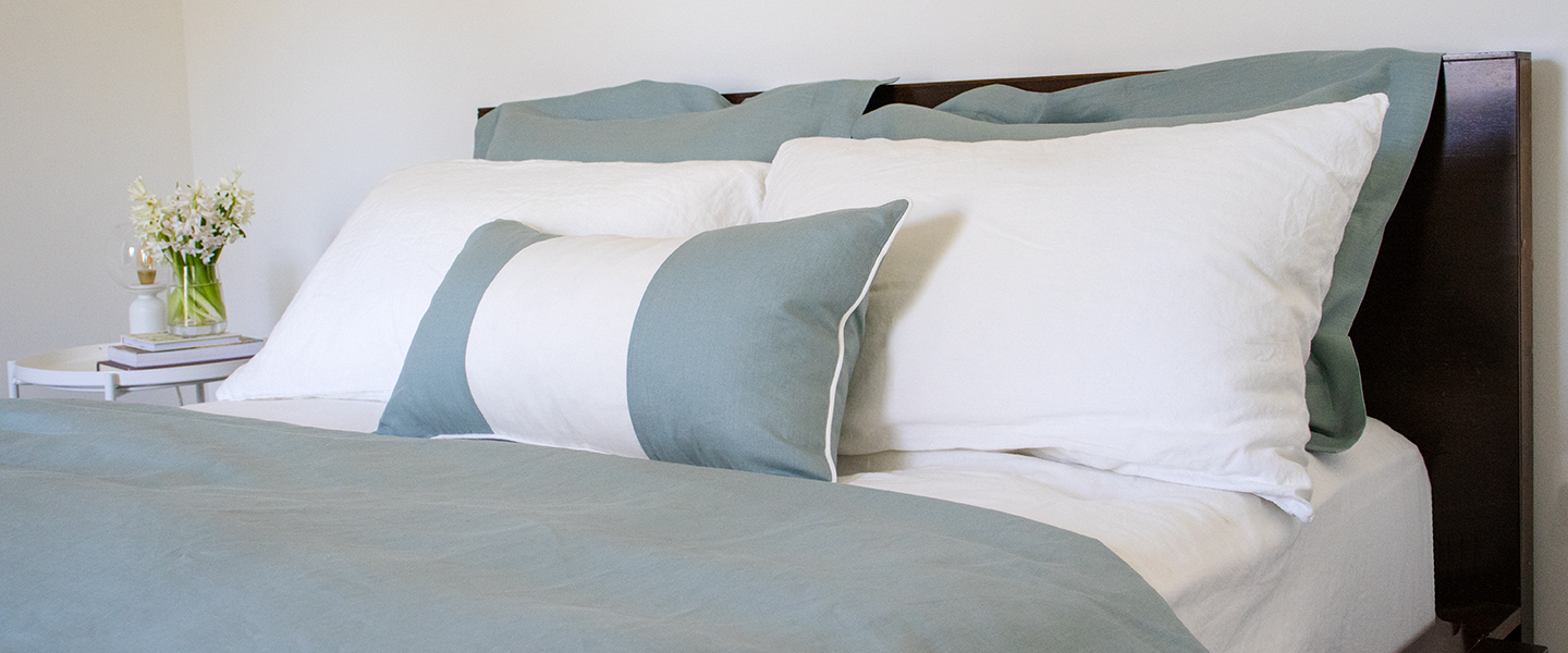 Celadon Linen Duvet Cover & Shams 