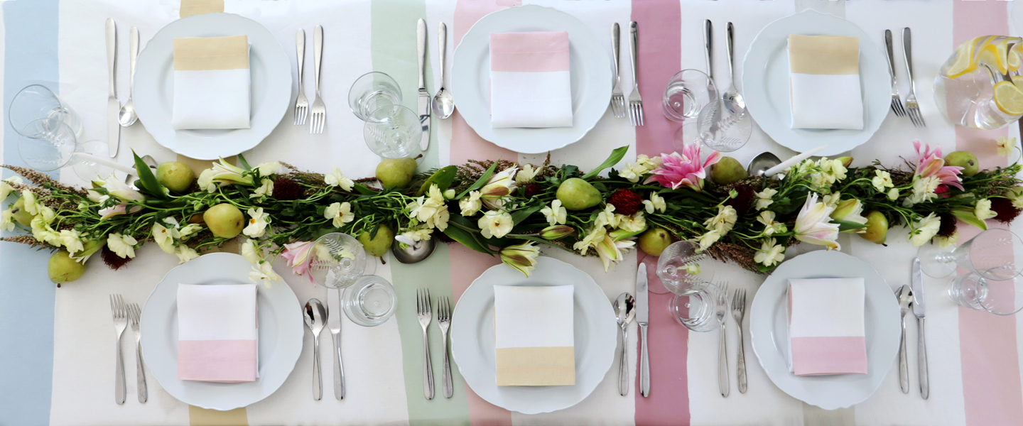 Cinta Pastel Linen Tablecloth