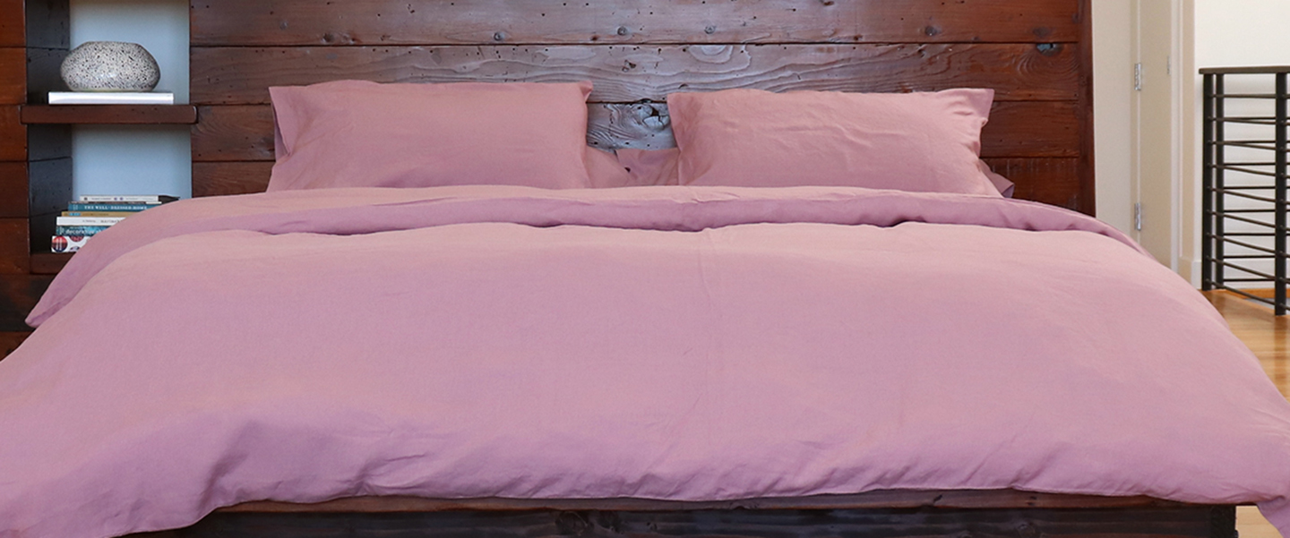 Heather Lilac Linen Duvet Cover