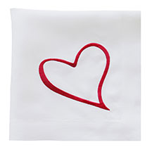 Love Heart Linen Napkin <br> $20