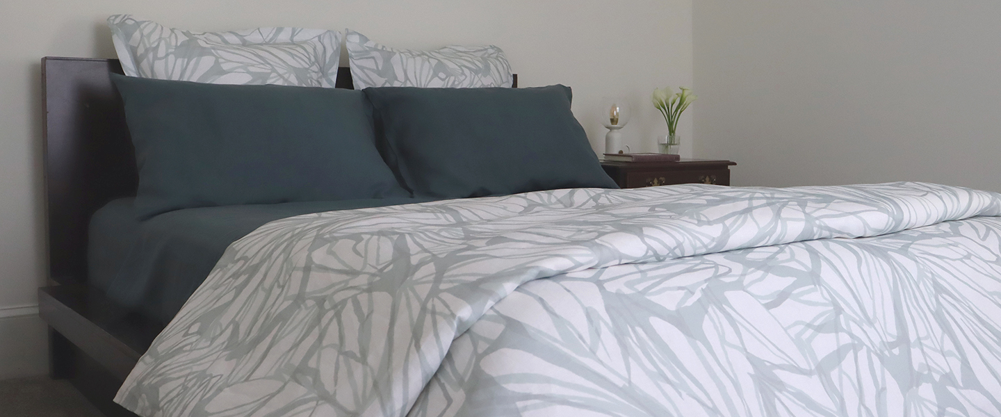 Melita Aqua Linen Duvet Cover