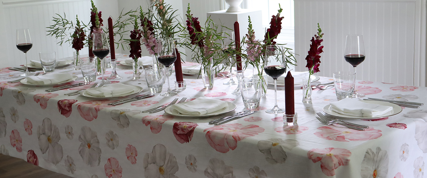 Poppy Linen Tablecloth