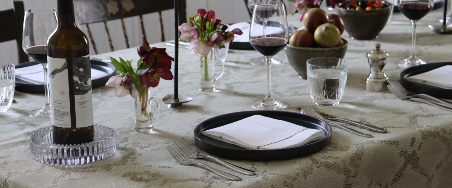 Python Snake Print Linen Tablecloth 