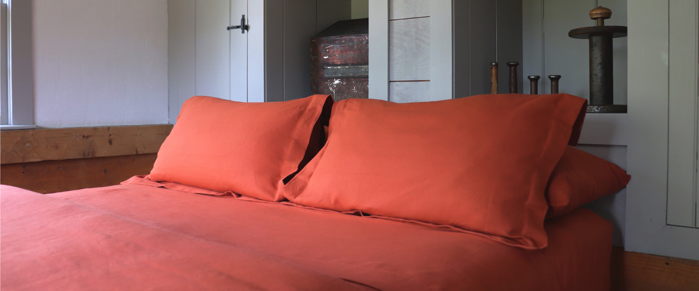 Sienna Terracotta Linen Sheets