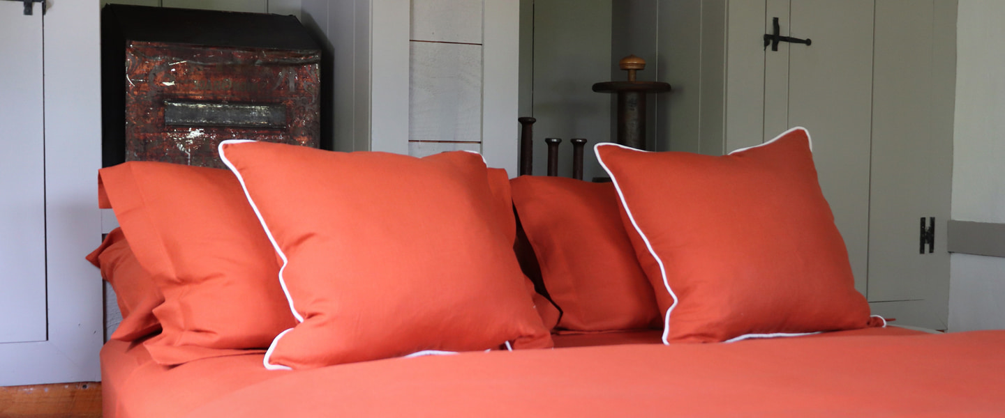 Sienna Terracotta Linen Duvet Cover & Shams