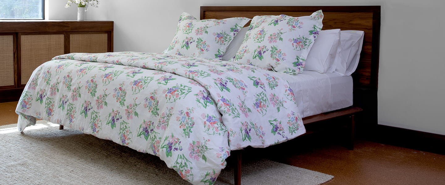 Sweet Pea Linen Duvet Cover