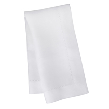 White Linen Hemstitch Napkin<br>$28