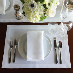 White Linen Placemat <br>$18