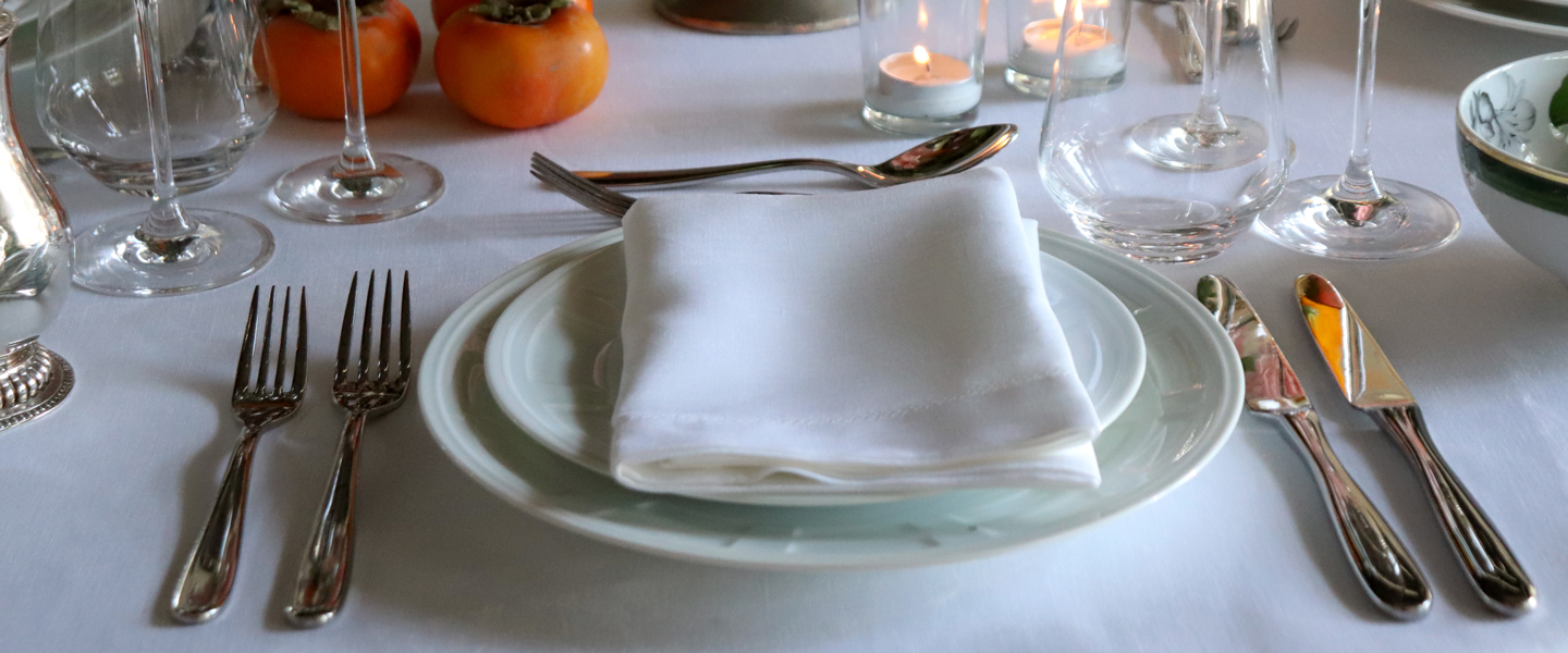 White Linen Tablecloth - Timeless & Classic