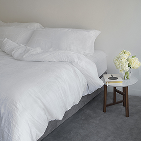 White Linen Sheet Set <br> $340