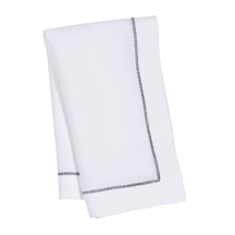 White Napkin Black Trim<br>$28