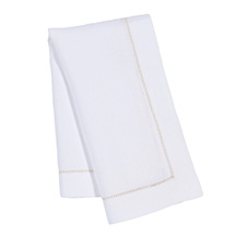 White and Gold Linen Napkin<br></picture> $28
