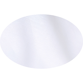 White Oval Italian Linen Tablecloth <br> $195