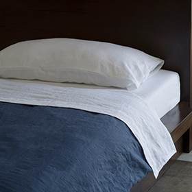 Navy Indigo Linen Duvet Cover<br> $365