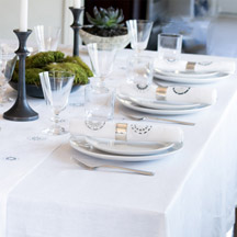 White Linen Tablecloth <br></picture> $230
