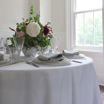 Faux Linen Tablecloth