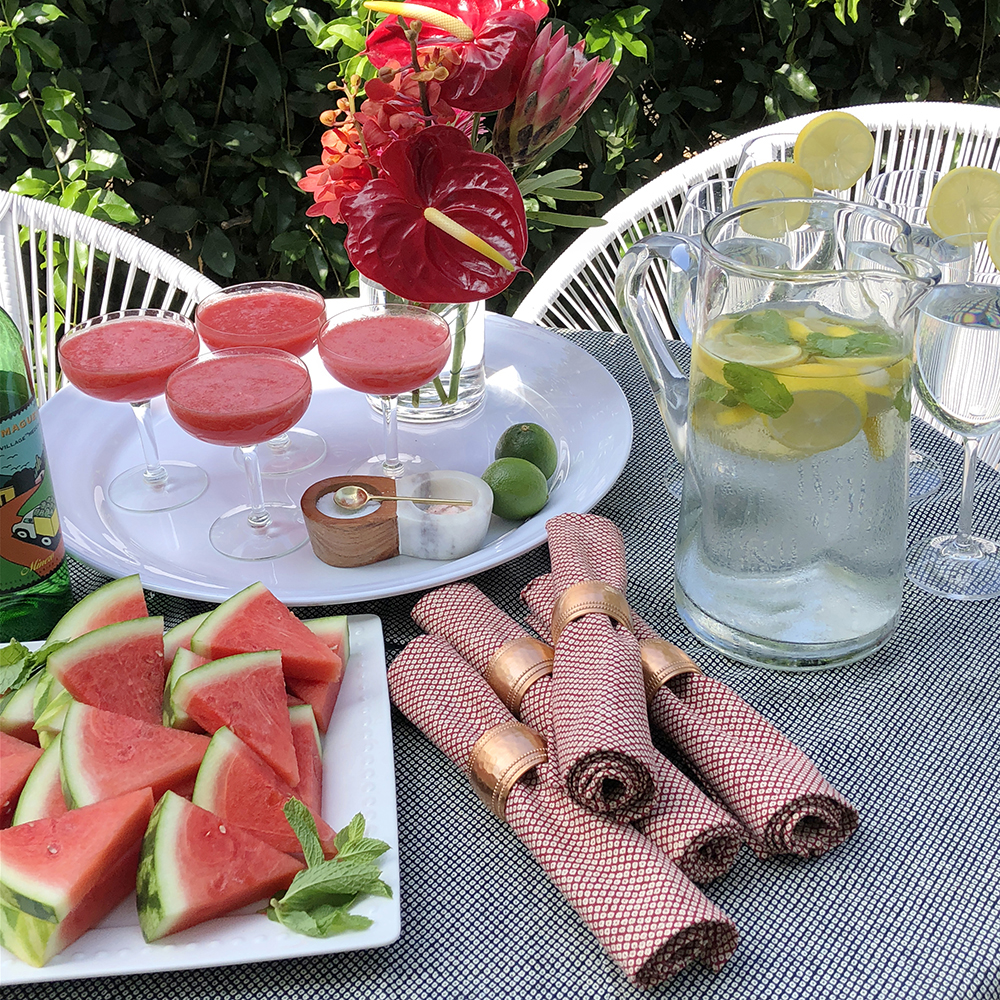 Shibori Napkins Japanese Tie Dye Cotton Napkins Placemats Boho Watermelon Margaritas Patio Party Decor 