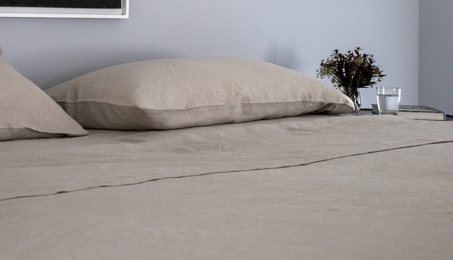 dark natural flax-color linen