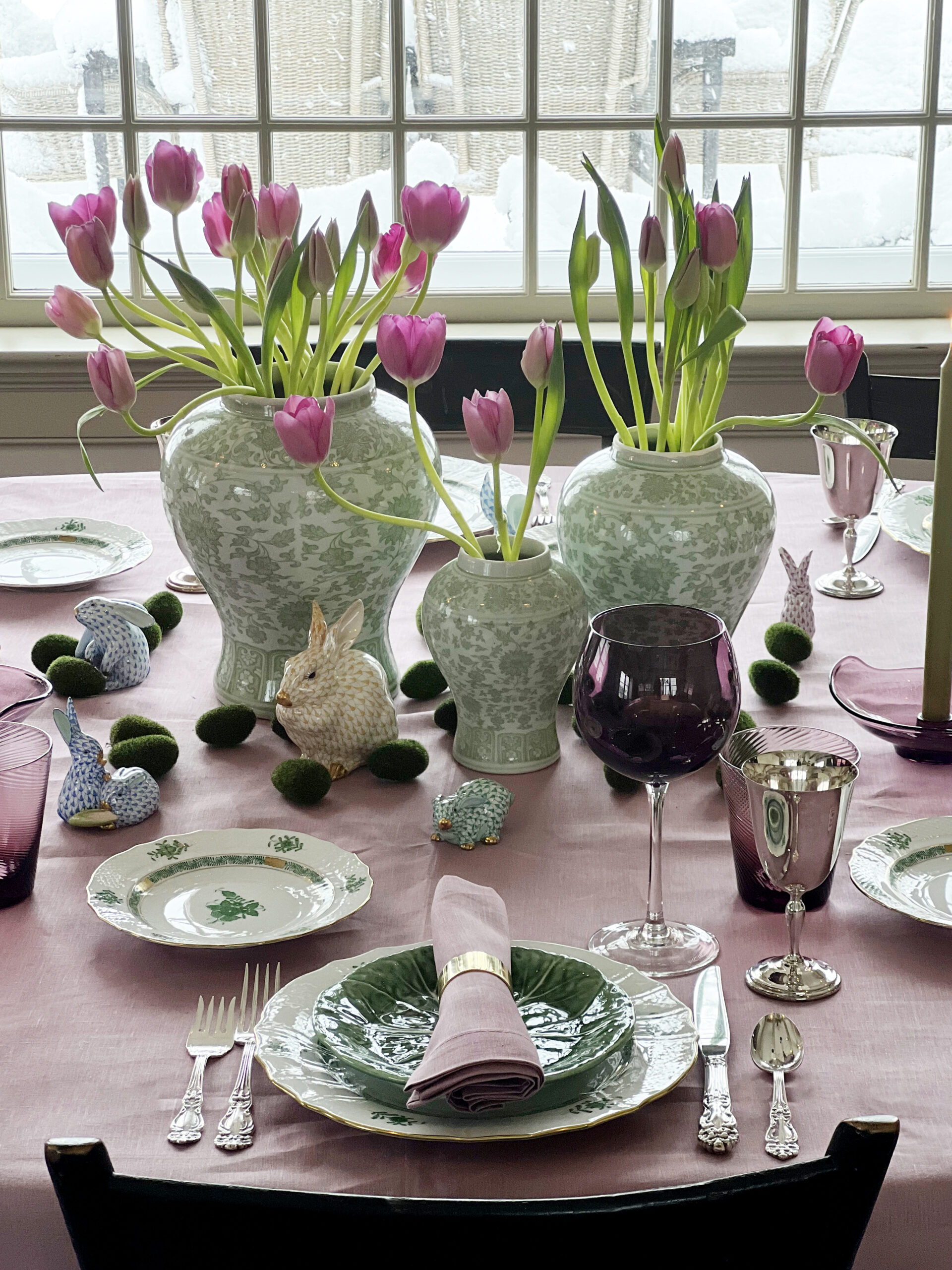 Lilac spring tablscape 