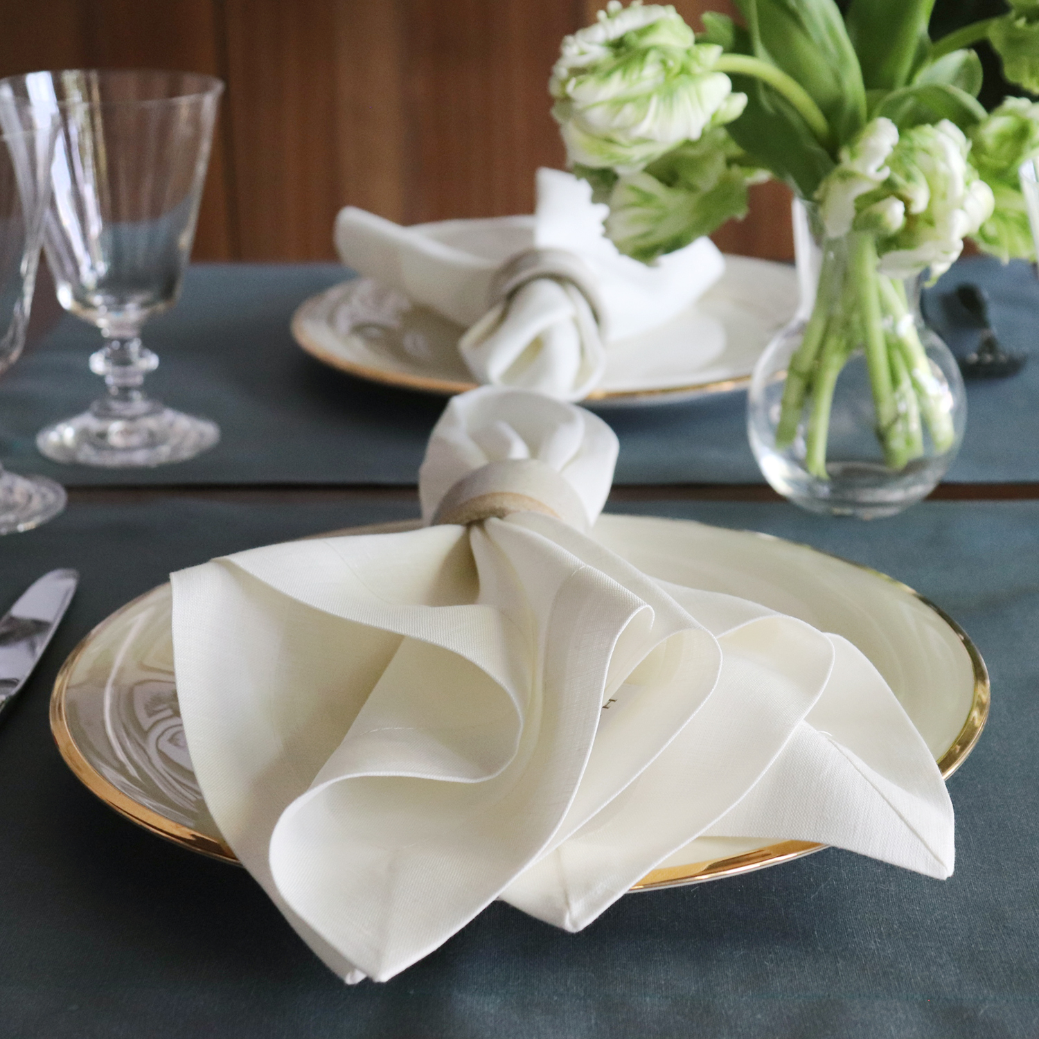 Dark Teal Green Linen Placemat
